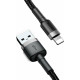 Baseus Καλώδιο Φόρτισης και Μεταφοράς Δεδομένων USB σε Lightning 200cm - 1.5A - Grey / Black (CALKLF-CG1)
