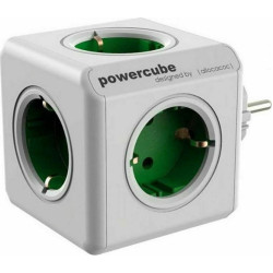Allocacoc PowerCube Original - Πολύπριζο με 5 Υποδοχές - Green - 2 Έτη Εγγύηση (1100GN/DEORPC)