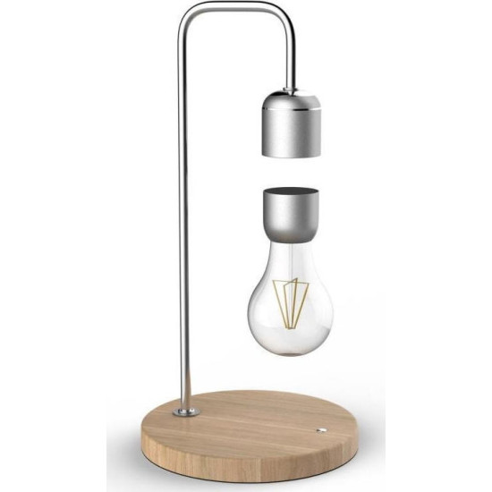 Allocacoc Levitating Light Bulb Table Lamp - Μαγνητικό Αιωρούμενο Επιτραπέζιο Φωτιστικό - Silver (DH0106/EULELP)