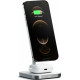 Satechi 2 in 1 Magnetic Wireless Charging Stand - Μαγνητική Βάση Φόρτισης για τα iPhone 16 / 15 / 14 / 13 / 12 & Airpods - Space Grey (ST-WMCS2M)
