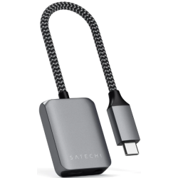 Satechi Αντάπτορας Ήχου Type-C (male) σε Type-C PD (female) / 3.5mm Jack (female) - Space Gray (ST-UCAPDAM)