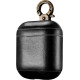 iCarer Vintage Δερμάτινη Θήκη με Γάντζο για Apple AirPods 2nd Gen / 1st Gen - Black (IAP032-BK)