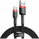 Baseus Καλώδιο Φόρτισης και Μεταφοράς Δεδομένων USB σε Type-C 200cm - 2Α - Red / Black (CATKLF-C91)