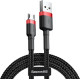 Baseus Καλώδιο Φόρτισης και Μεταφοράς Δεδομένων USB σε MicroUSB - 200cm - 1.5A - Red / Black (CAMKLF-C91)