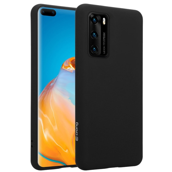 Crong Color Θήκη Premium Σιλικόνης Huawei P40 - Black (CRG-COLR-HP40-BLK)