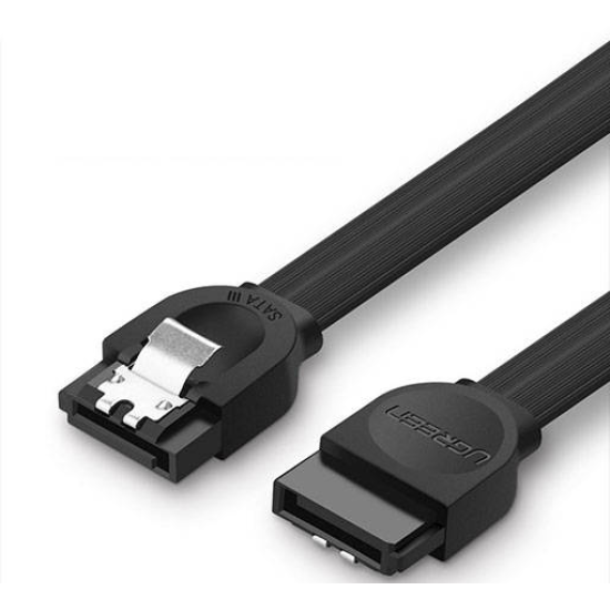 Ugreen Flat Καλώδιο Σκληρού Δίσκου - SATA (male) σε SATA (male) - 50cm - Black (30796)