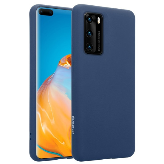 Crong Color Θήκη Premium Σιλικόνης Huawei P40 - Blue (CRG-COLR-HP40-BLUE)