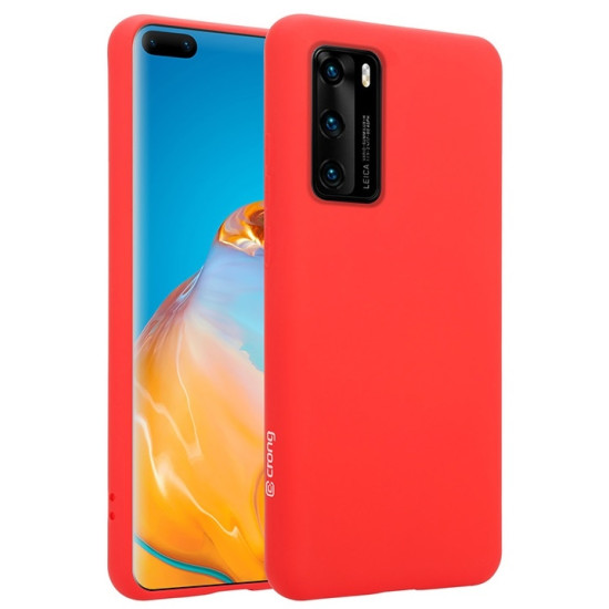 Crong Color Θήκη Premium Σιλικόνης Huawei P40 - Red (CRG-COLR-HP40-RED)