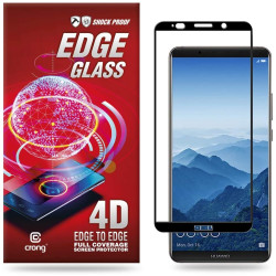 Crong Edge Glass Full Glue - Fullface Tempered Glass Αντιχαρακτικό Γυαλί Οθόνης Huawei Mate 10 - Black (CRG-GLEDGE-HM10)