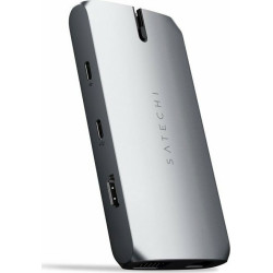 Satechi Αντάπτορας USB-C On The Go Multiport με 2 x Type-C / 2 x USB-A 3.0 / 1 x Gigabit Ethernet / 1 x HDMI 4K / 1 x VGA  / 1 x SD & MicroSD - Space Grey (ST-UCMBAM)