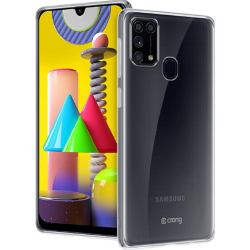 Crong Slim Διάφανη Θήκη Σιλικόνης Samsung Galaxy M31 - 0.8mm - Clear (CRG-CRSLIM-SGM31-TRS)