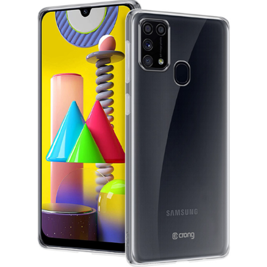 Crong Slim Διάφανη Θήκη Σιλικόνης Samsung Galaxy M31 - 0.8mm - Clear (CRG-CRSLIM-SGM31-TRS)