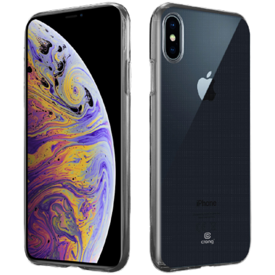 Crong Slim Διάφανη Θήκη Σιλικόνης Apple iPhone XS Max - 0.8mm - Clear (CRG-CRSLIM-IPXSM)
