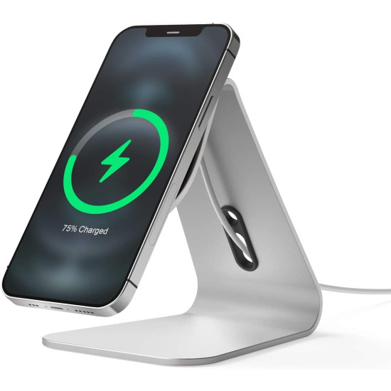 Elago MS4 Magsafe Charging Stand - Βάση Αλουμινίου για τον Ασύρματο Φορτιστή MagSafe - Silver (EMSST4-SL)