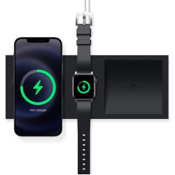 Elago MagSafe Charging Tray Duo - Βάση Σιλικόνης για τον Ασύρματο Φορτιστή MagSafe & Φορτιστή Apple Watch - Black (EMSTRAY-DUO-BK)