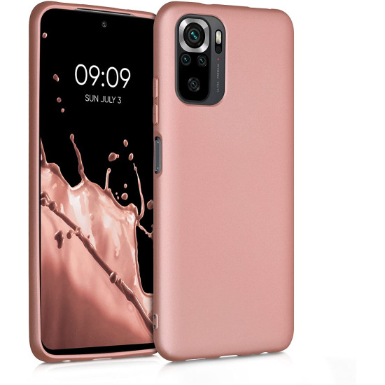 KWmobile Θήκη Σιλικόνης Xiaomi Redmi Note 10 / Note 10S - Metallic Rose Gold (54542.31)