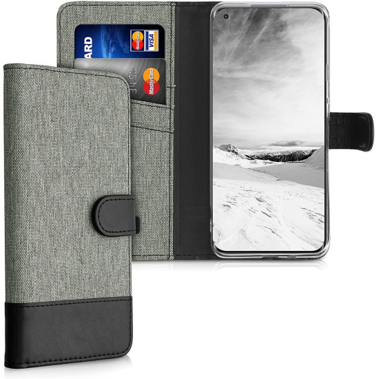 KWmobile Θήκη Πορτοφόλι Xiaomi Mi 11 - Grey / Black (54661.22)