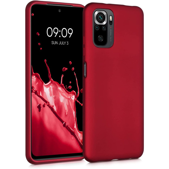 KWmobile Θήκη Σιλικόνης Xiaomi Redmi Note 10 / Note 10S - Metallic Dark Red (54542.36)