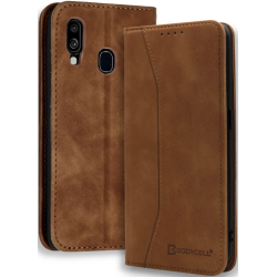 Bodycell Θήκη - Πορτοφόλι Samsung Galaxy A40 - Brown (5206015058073)
