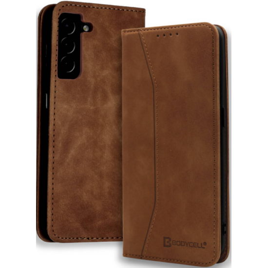 Bodycell Θήκη - Πορτοφόλι Samsung Galaxy S21 5G - Brown (5206015058776)