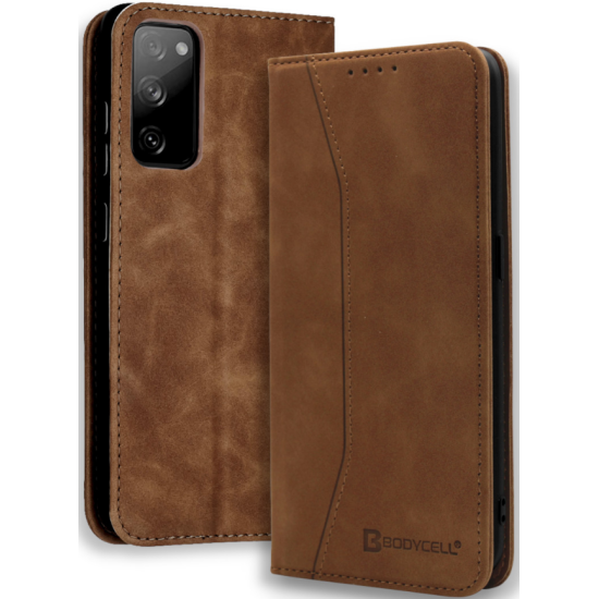 Bodycell Θήκη - Πορτοφόλι Samsung Galaxy S20 FE - Brown (5206015058523)