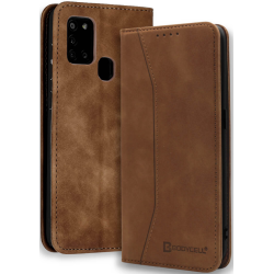 Bodycell Θήκη - Πορτοφόλι Samsung Galaxy A21s - Brown (5206015057977)