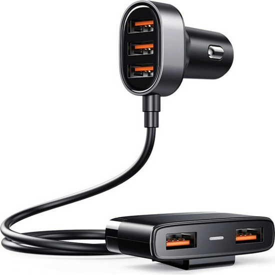 Joyroom JR-CL03 - Φορτιστής Αυτοκινήτου με 5xUSB - 6.2A - 150cm - Black (6941237122353)