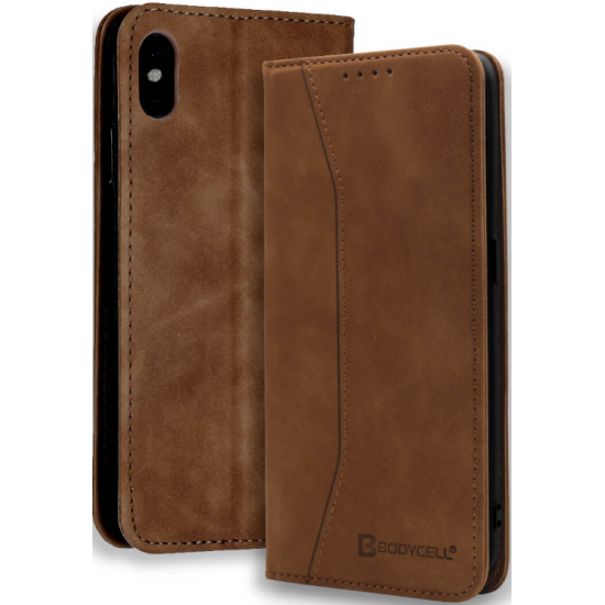 Bodycell Θήκη - Πορτοφόλι Apple iPhone X / XS - Brown (5206015057526)