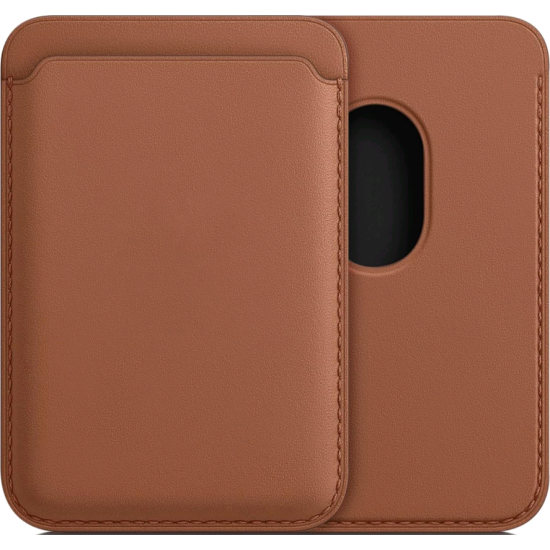 Universal Θήκη KWmobile Card Holder Πορτοφόλι MagSafe από PU Δέρμα για Κάρτες - Brown (54606.05)