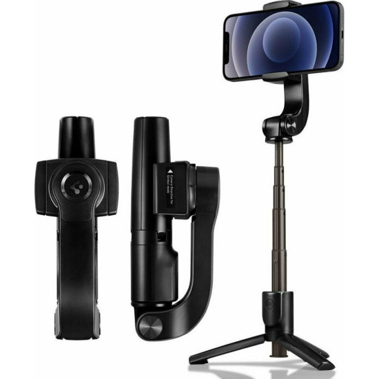 Spigen S610W Gimbal Selfie Stick Tripod - Ασύρματο Selfie Stick / Gimbal / Τρίποδο με Θήκη - Black (AMP01862)
