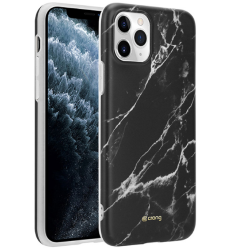 Crong Marble Θήκη Σιλικόνης Apple iPhone 11 Pro - Black (CRG-MRB-IP11P-BLK)