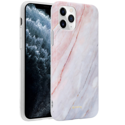 Crong Marble Θήκη Σιλικόνης Apple iPhone 11 Pro - Pink (CRG-MRB-IP11P-PNK)