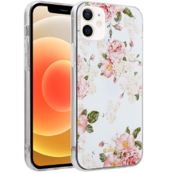 Crong Flower Θήκη Σιλικόνης Apple iPhone 12 mini - Pattern 02 (CRG-FLR-IP1254-02)