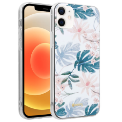 Crong Flower Θήκη Σιλικόνης Apple iPhone 12 mini - Pattern 01 (CRG-FLR-IP1254-01)
