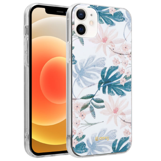 Crong Flower Θήκη Σιλικόνης Apple iPhone 12 mini - Pattern 01 (CRG-FLR-IP1254-01)