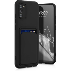 KWmobile Θήκη Σιλικόνης με Υποδοχή για Κάρτα - Samsung Galaxy A02s - Black (55085.01)