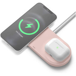 Elago MagSafe Charging Hub Duo - Βάση Σιλικόνης για τον Ασύρματο Φορτιστή MagSafe - Sand Pink (EMSHUB-DUO-SPK)