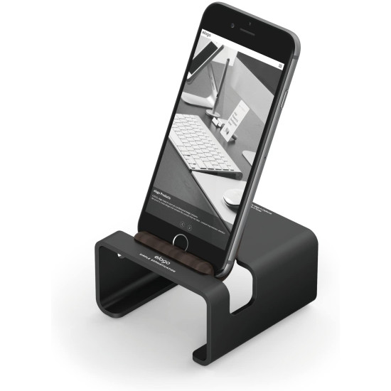Elago M5 Stand - Βάση από Αλουμίνιο και Ξύλο για Smartphones - Black (EST-M3-BK)