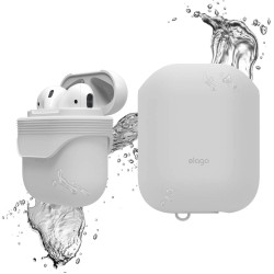 Elago AirPods Waterproof Case - Αδιάβροχη Θήκη για AirPods 2nd Gen / 1st Gen - White (EAPWF-BA-WH)