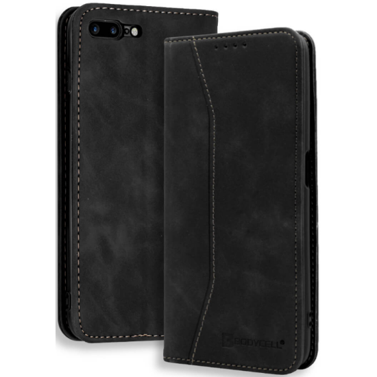 Bodycell Θήκη - Πορτοφόλι Apple iPhone 8 Plus / 7 Plus - Black (5206015057458)