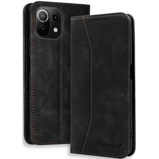 Bodycell Θήκη - Πορτοφόλι Xiaomi 11 Lite 5G NE / Mi 11 Lite - Black (5206015063367)