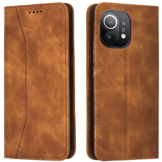 Bodycell Θήκη - Πορτοφόλι Xiaomi Mi 11 - Brown (5206015063343)