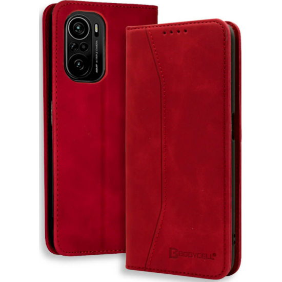 Bodycell Θήκη - Πορτοφόλι Xiaomi Poco F3 - Red (5206015063299)