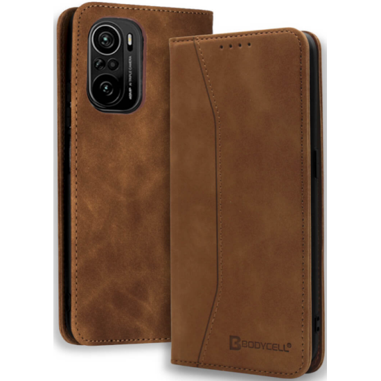 Bodycell Θήκη - Πορτοφόλι Xiaomi Poco F3 - Brown (5206015063282)