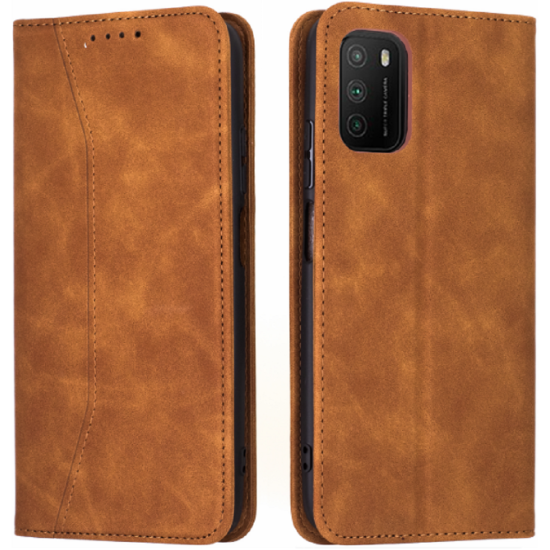 Bodycell Θήκη - Πορτοφόλι Xiaomi Poco M3 - Brown (5206015063312)