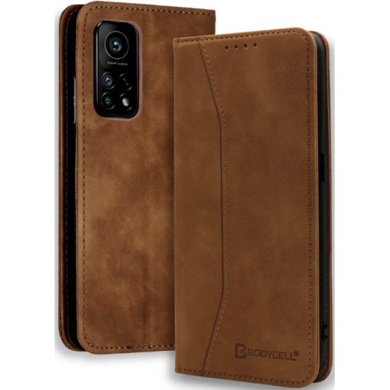 Bodycell Θήκη - Πορτοφόλι Xiaomi Mi 10T / 10T Pro - Brown (5206015059896)
