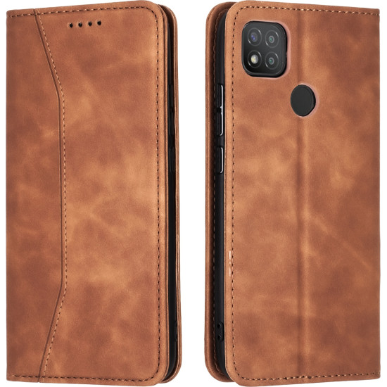 Bodycell Θήκη - Πορτοφόλι Xiaomi Redmi 9C - Brown (5206015059377)
