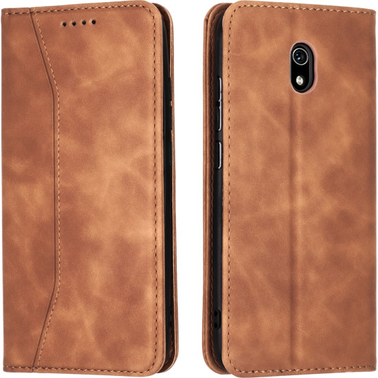 Bodycell Θήκη - Πορτοφόλι Xiaomi Redmi 8A - Brown (5206015059223)
