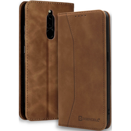 Bodycell Θήκη - Πορτοφόλι Xiaomi Redmi 8 - Brown (5206015059179)