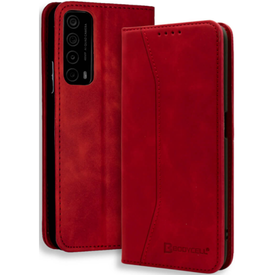 Bodycell Θήκη - Πορτοφόλι Huawei P Smart 2021 - Red (5206015060137)
